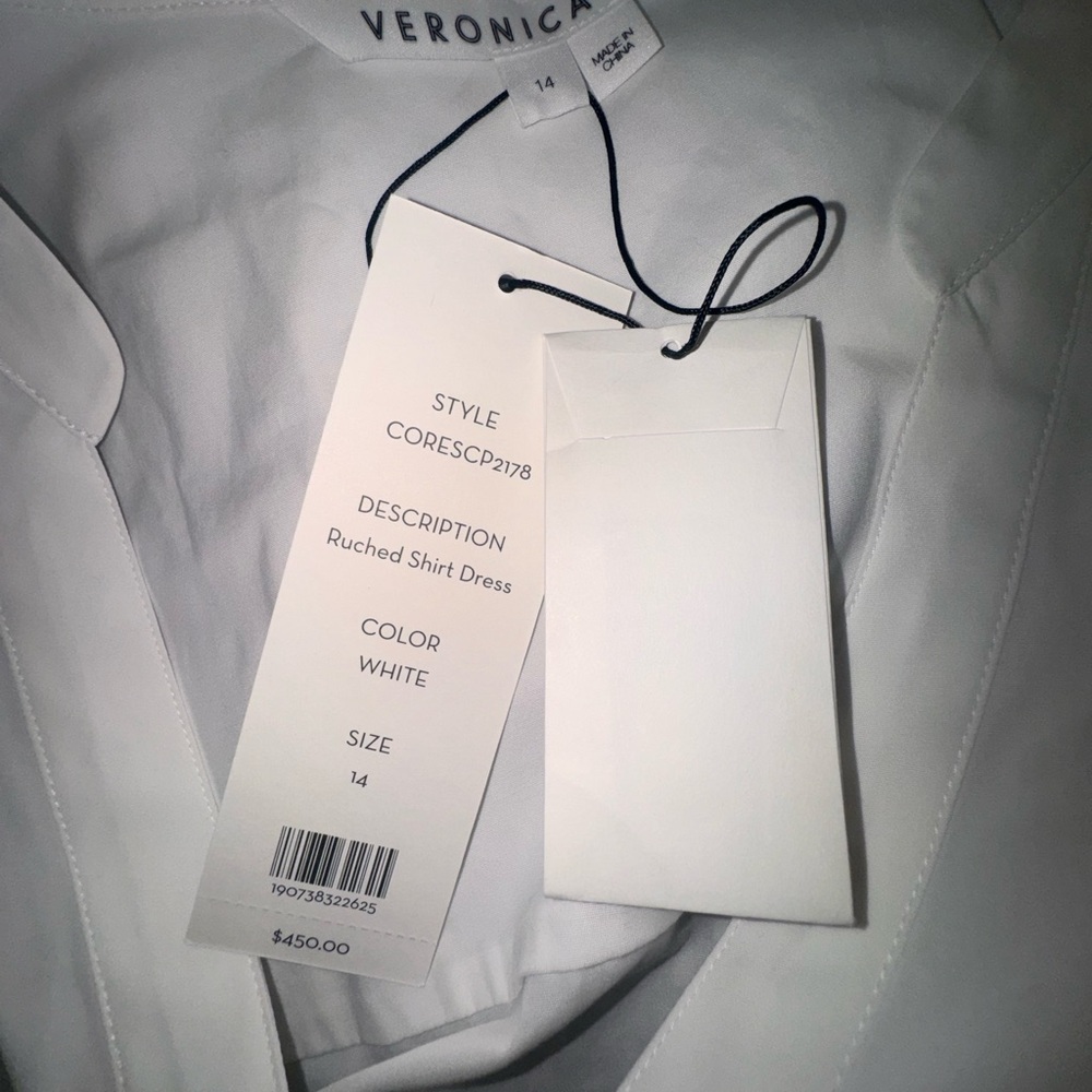 Veronica Beard Classic White Shirt Dress